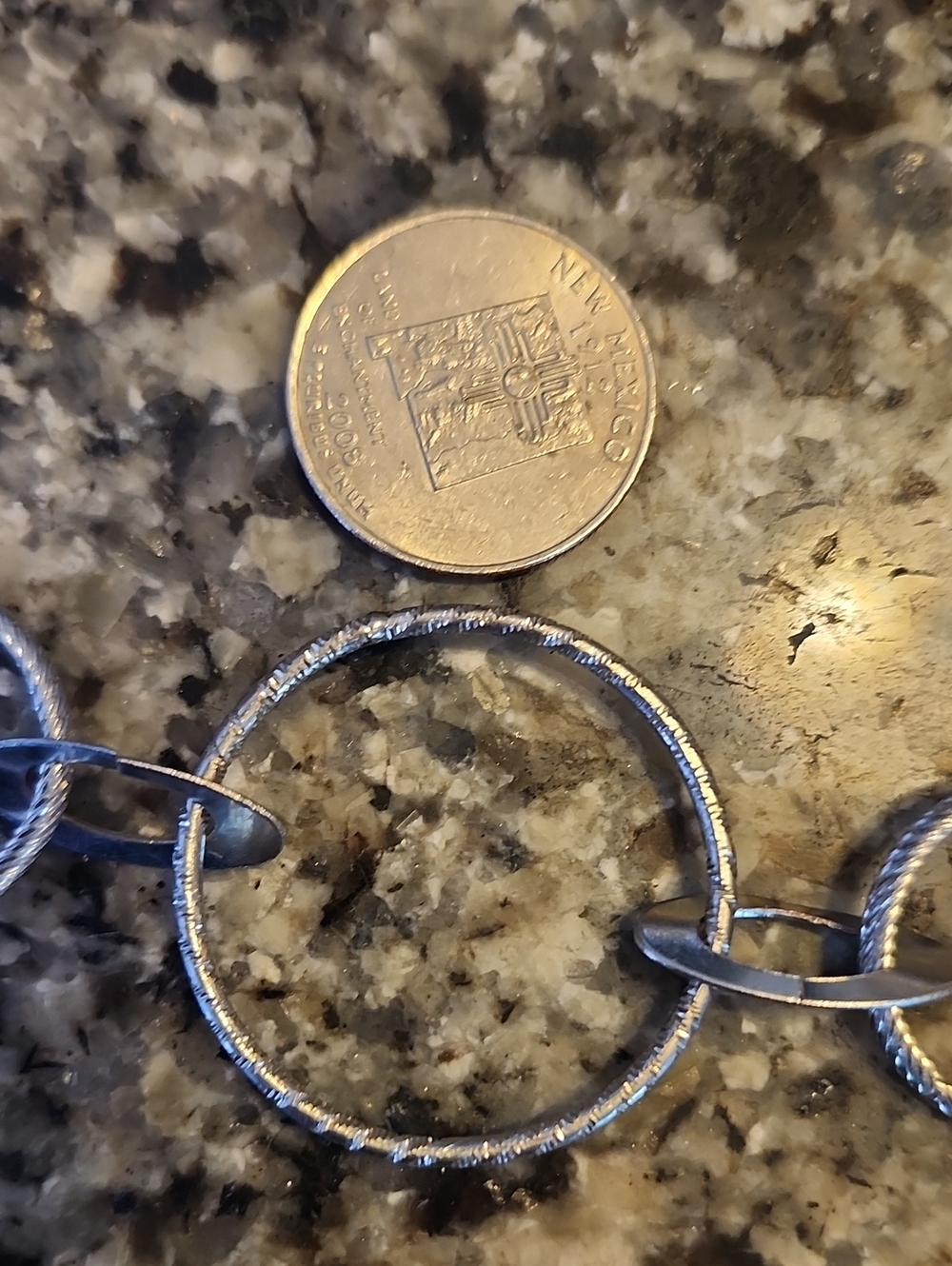 Layered Open Circle Link Necklace - Silver Tone - Picture 16 of 16